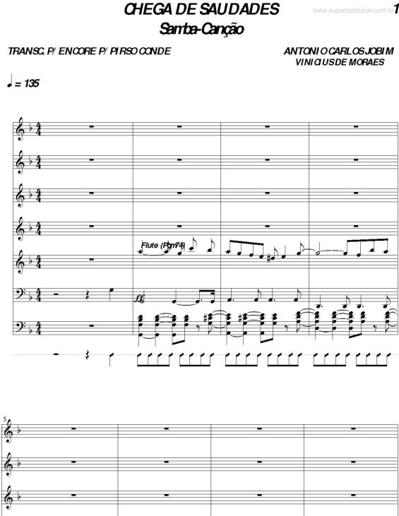 Partitura da música Chega de Saudade v.5