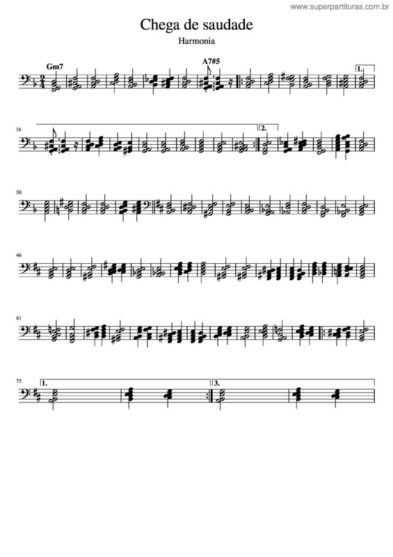 Partitura da música Chega De Saudade v.52