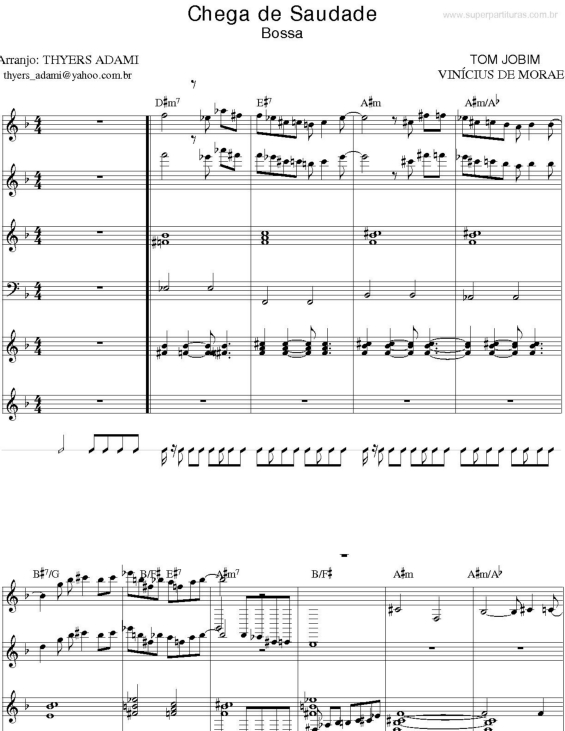 Partitura da música Chega de Saudade v.6