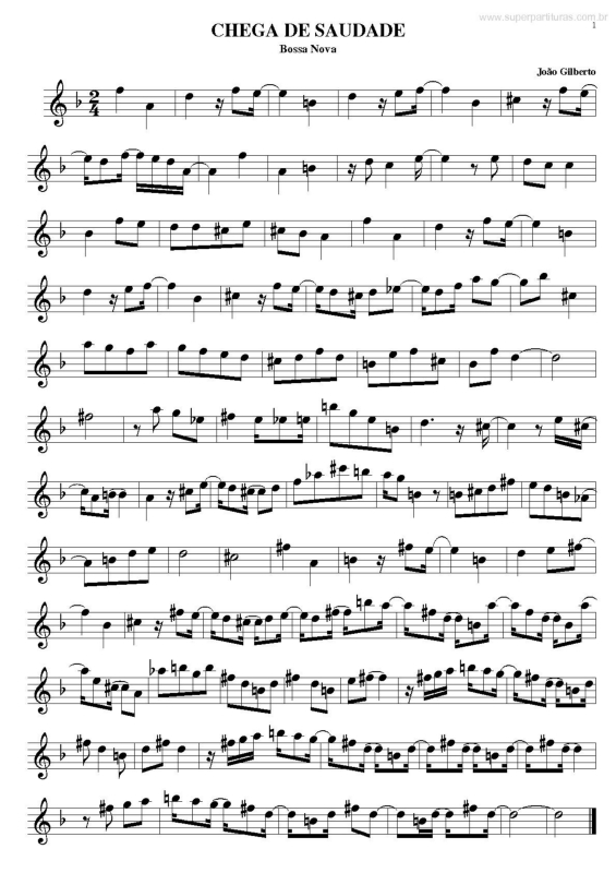 Partitura da música Chega de Saudade v.7