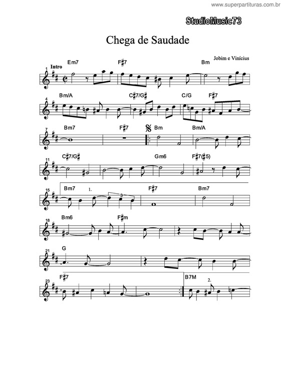 Partitura da música Chega De Saudade v.8