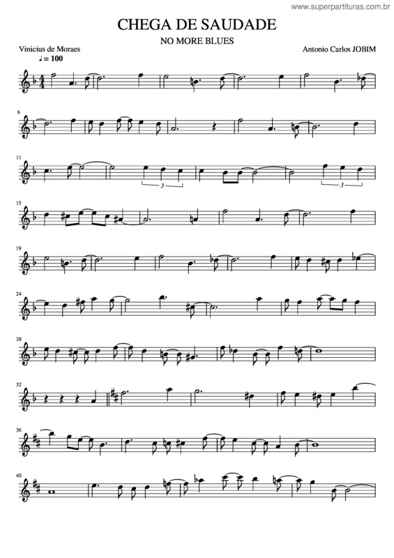 Partitura da música Chega_De_Saudade