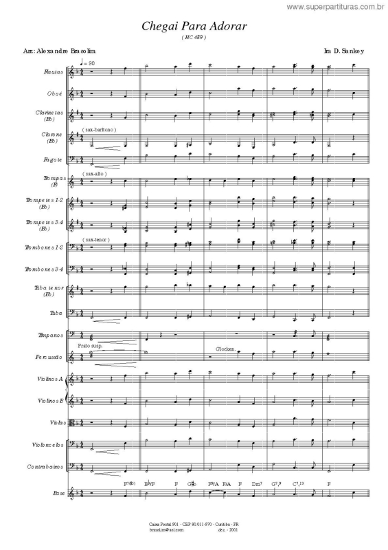 Partitura da música Chegai Para Adorar - 489 HC