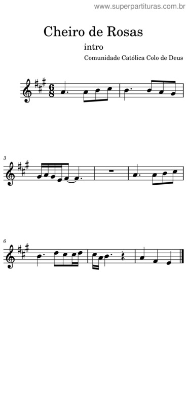 Partitura da música Cheiro De Rosas v.3