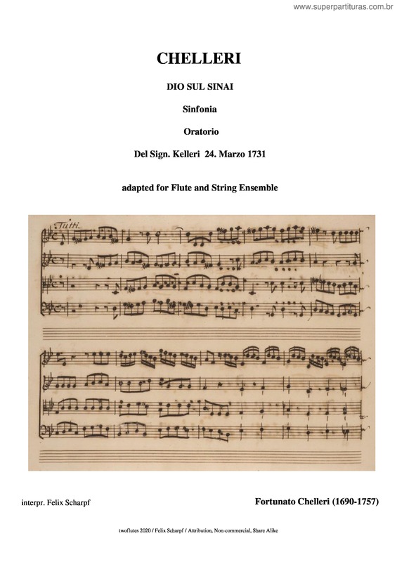 Partitura da música Chelleri, Fortunato