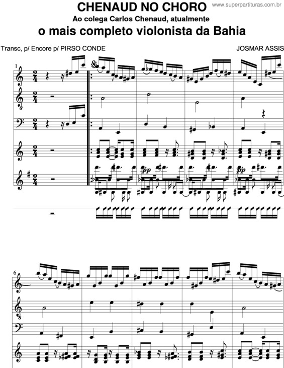 Partitura da música Chenaud No Choro v.2