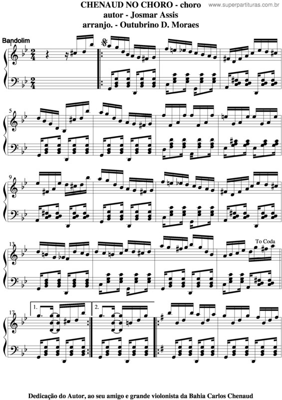 Partitura da música Chenaud No Choro v.5