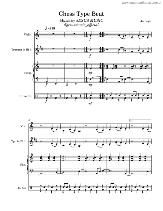 Partitura da música Chess Type Beat – @Jesusmusic_Official Or Jesús Music