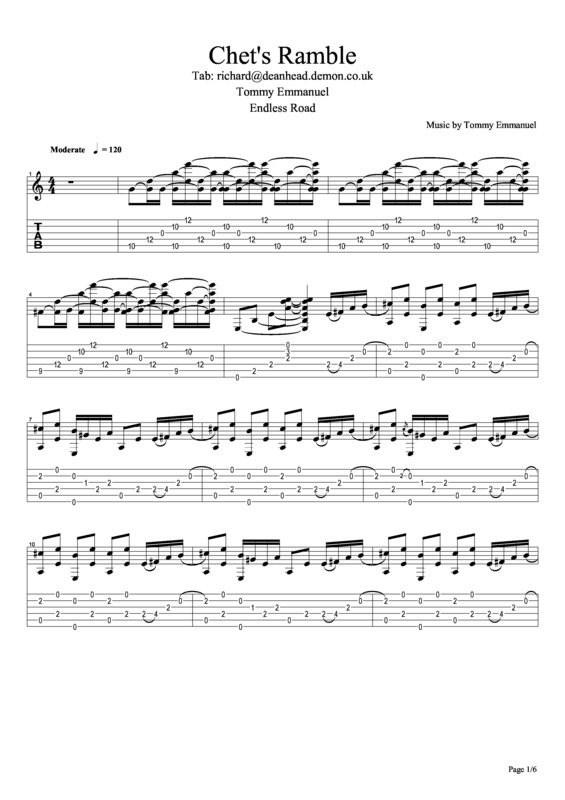 Partitura da música Chets Ramble