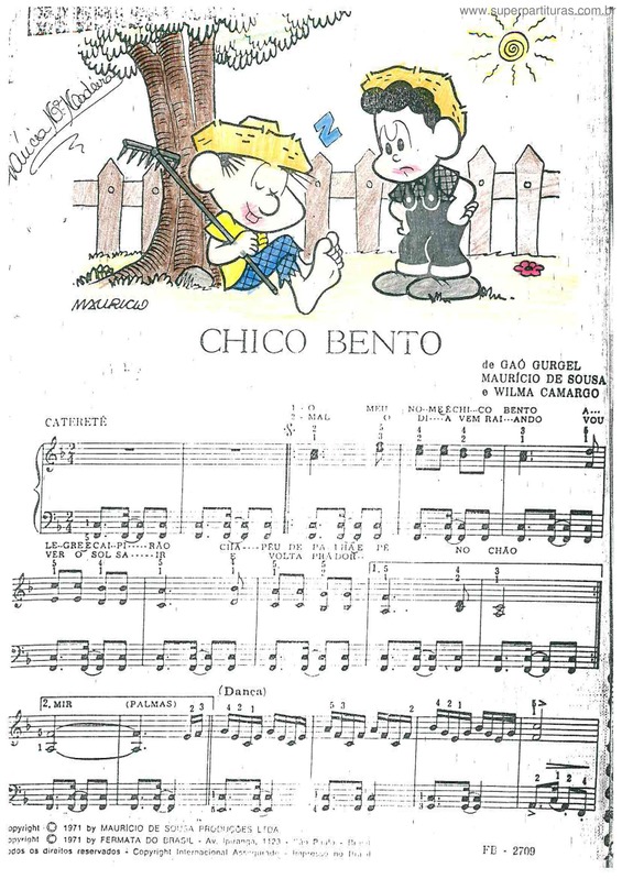 Partitura da música Chico Bento