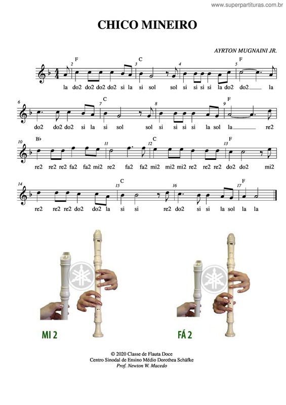 Partitura da música Chico Mineiro v.4