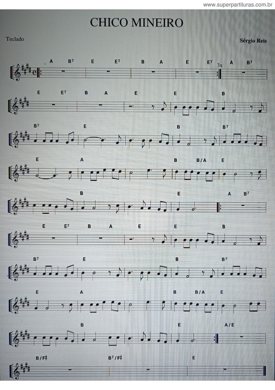 Partitura da música Chico Mineiro v.5