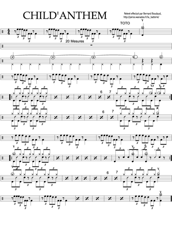 Partitura da música Child´s Anthem