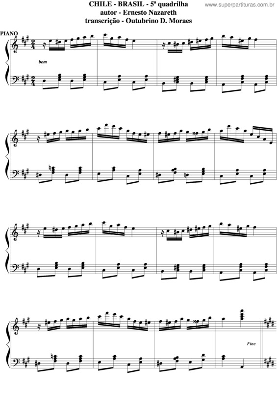 Partitura da música Chilerasil v.2