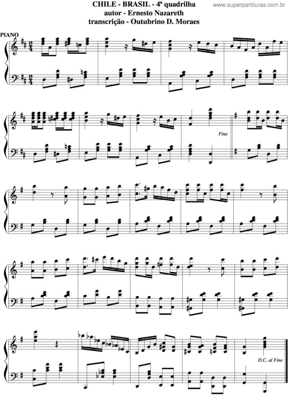 Partitura da música Chilerasil