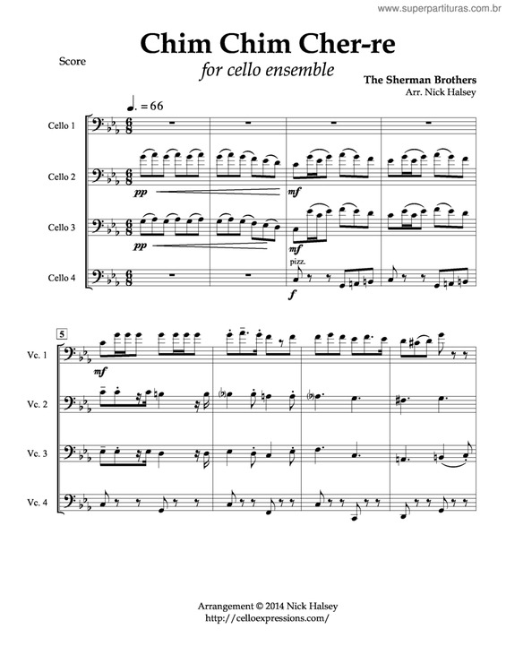 Partitura da música Chim Chim Cher-ee v.4