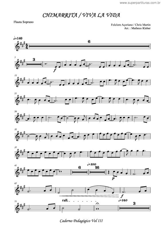 Partitura da música Chimarrita v.2