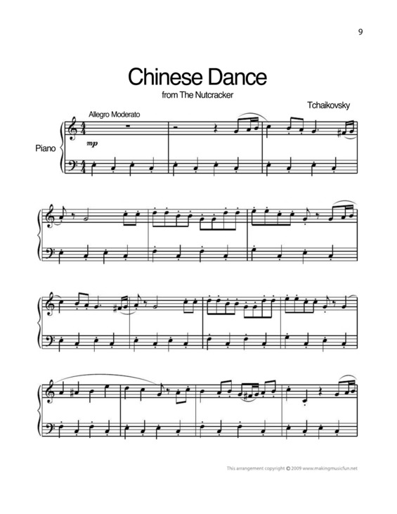 Partitura da música Chinese Dance v.2