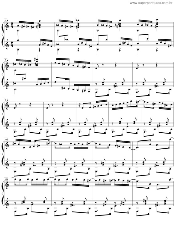 Partitura da música Chiquinha Gonzaga