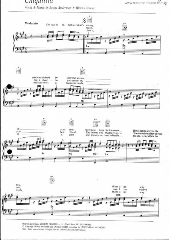 Partitura da música Chiquitita v.5