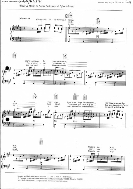 Partitura da música Chiquitita v.8