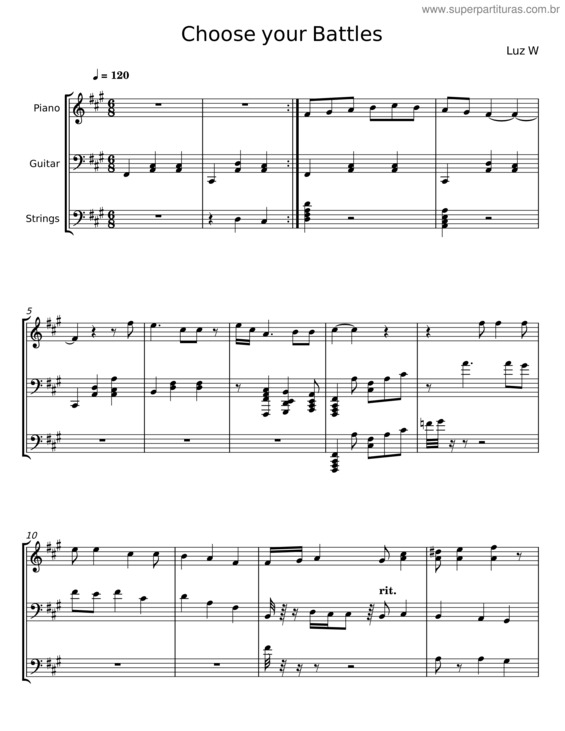 Partitura da música Choose Your Battles