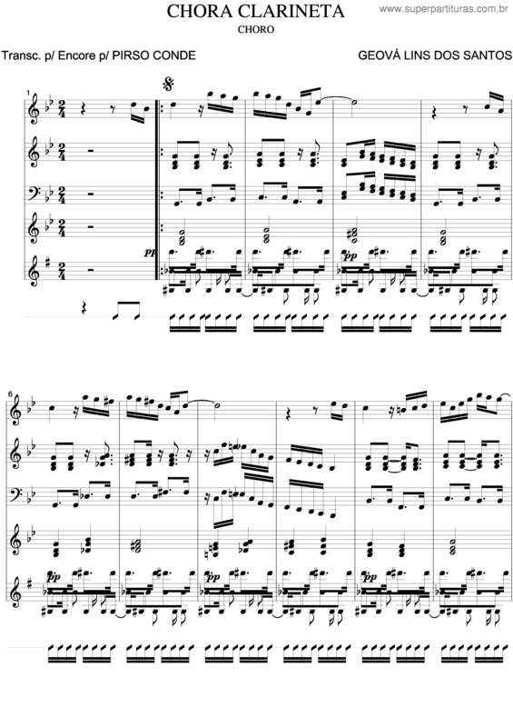 Partitura da música Chora Clarineta v.4
