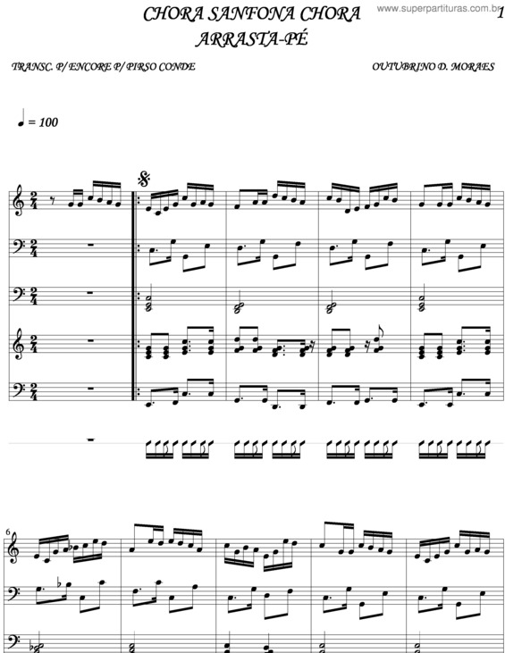 Partitura da música Chora Sanfona Chora