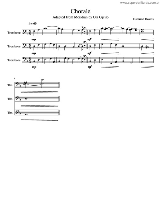 Partitura da música Chorale v.3
