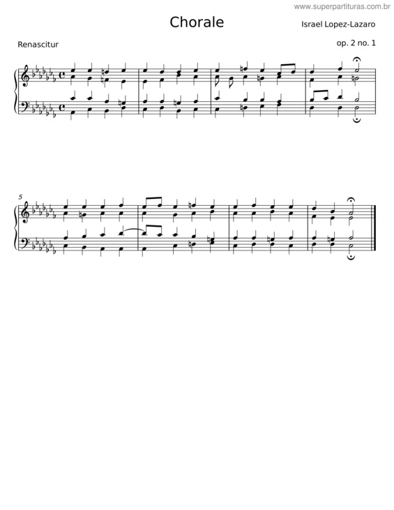Partitura da música Chorale v.4