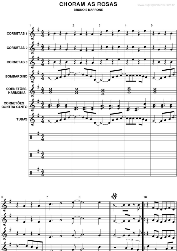 Partitura da música Choram as Rosas v.4