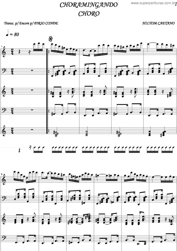 Partitura da música Choramingando v.11