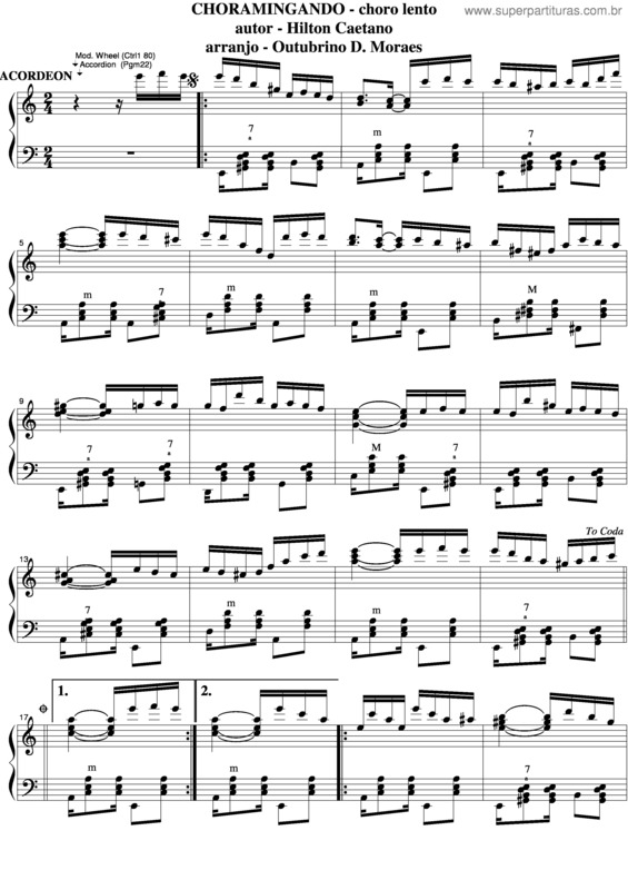 Partitura da música Choramingando v.12