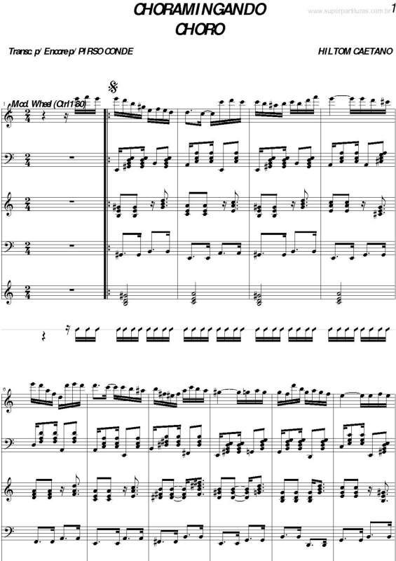 Partitura da música Choramingando v.3