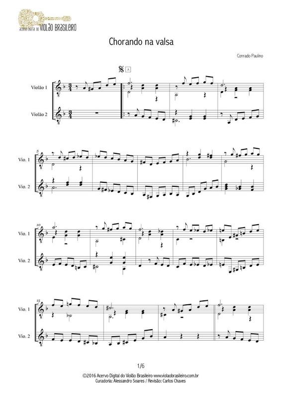 Partitura da música Chorando Na Valsa