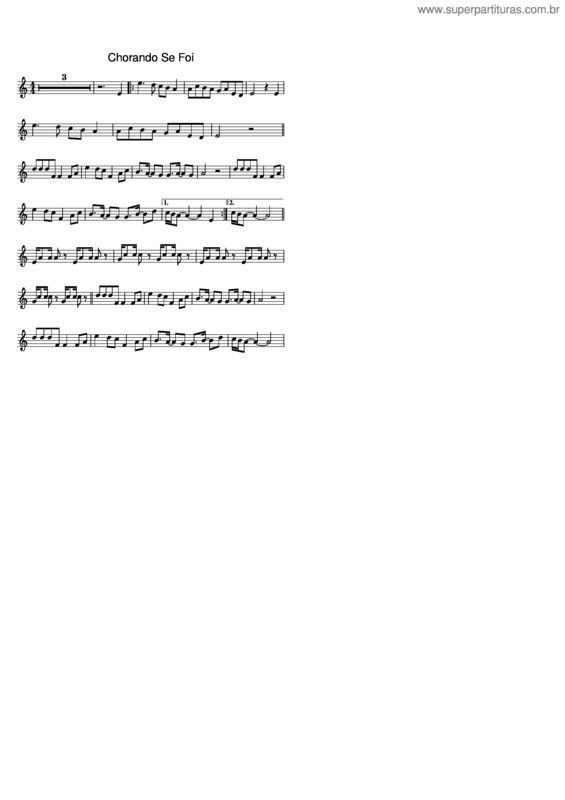 Partitura da música Chorando Se Foi – Kaoma Chorando Se Foi – Kaoma