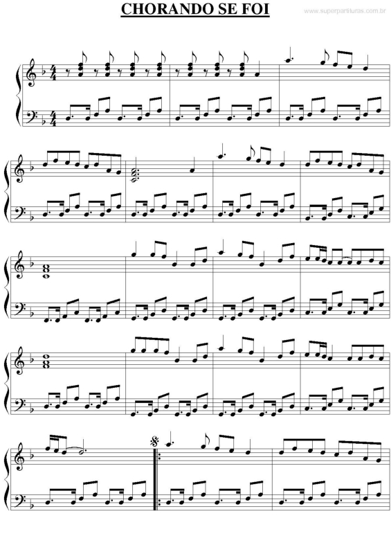 Partitura da música Chorando se Foi v.3