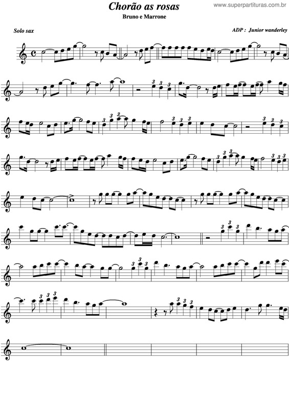 Partitura da música Chorão As Rosas