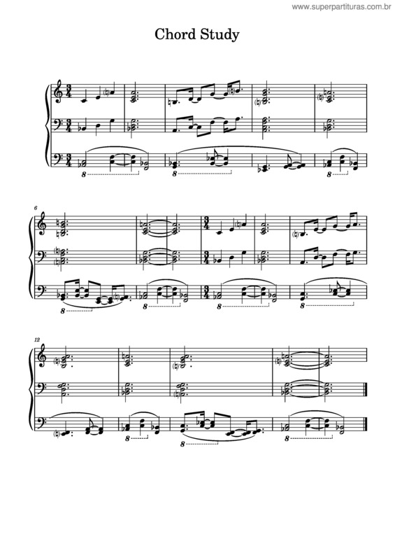 Partitura da música Chord Study