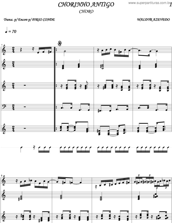 Partitura da música Chorinho Antigo v.5