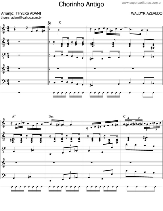 Partitura da música Chorinho Antigo v.7