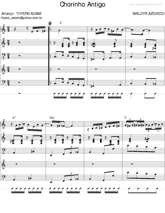 Partitura da música Chorinho Antigo