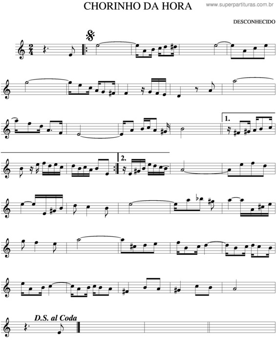 Partitura da música Chorinho Da Hora