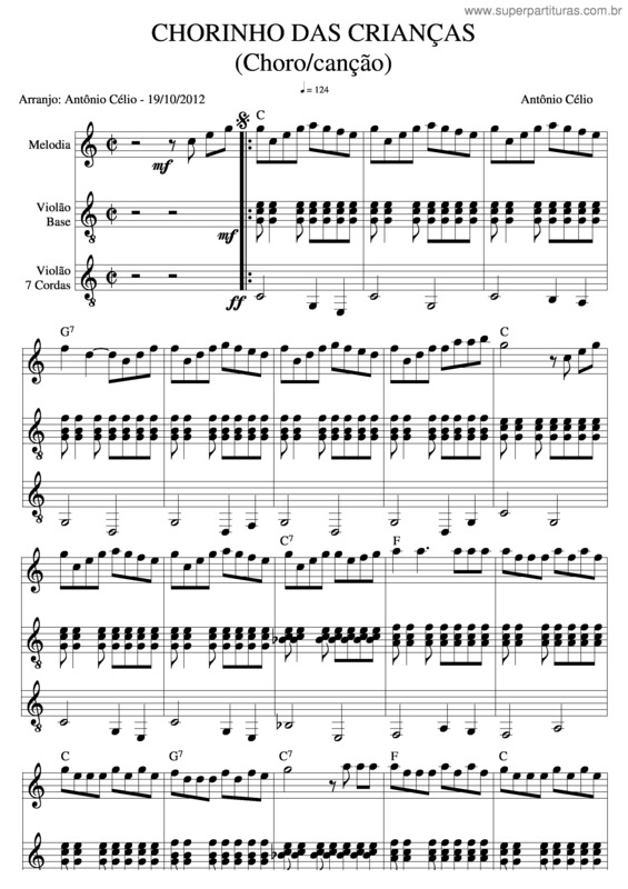 Partitura da música Chorinho Das Crianças v.2