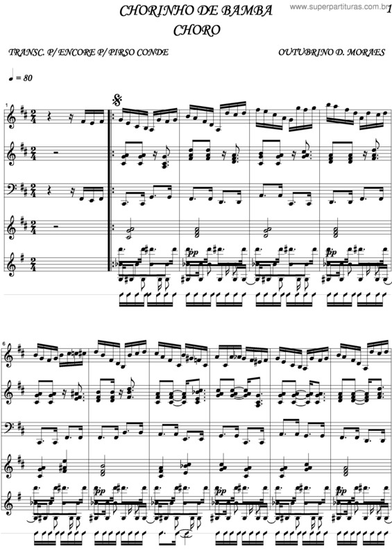 Partitura da música Chorinho De Bamba v.2