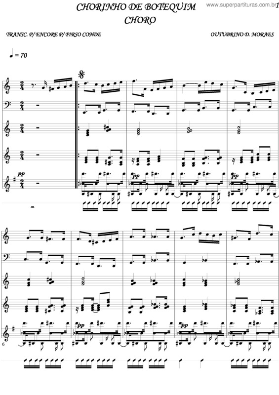 Partitura da música Chorinho De Botequim v.2