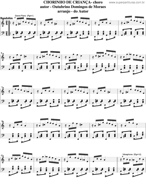 Partitura da música Chorinho De Criança v.7