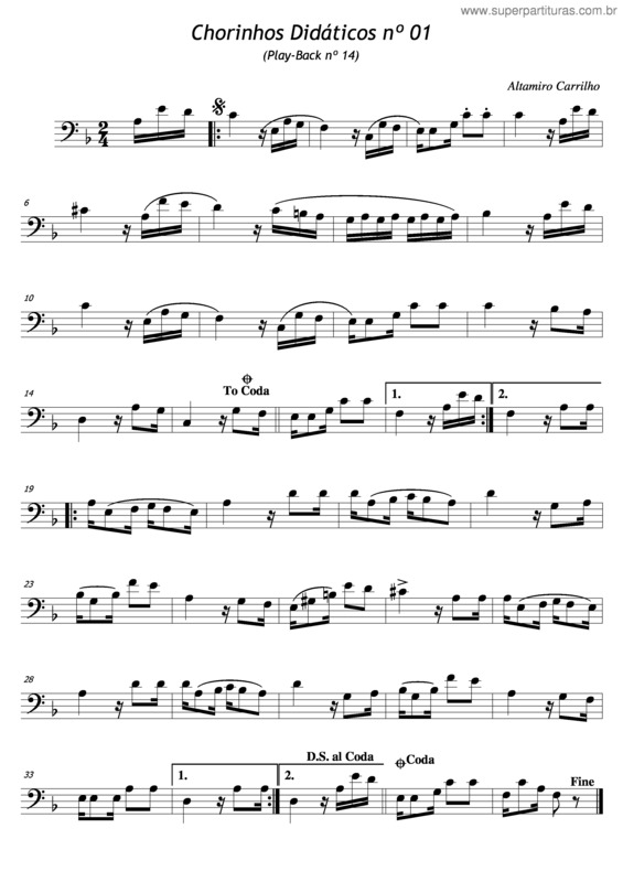 Partitura da música Chorinho Didático