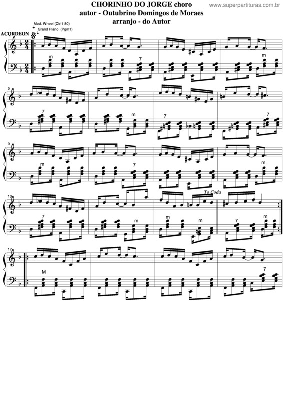 Partitura da música Chorinho Do Jorge v.4