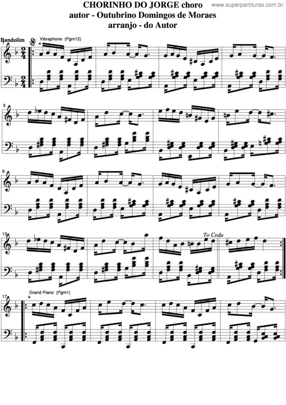 Partitura da música Chorinho Do Jorge v.5